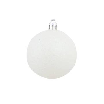 100 Piece Christmas Ball Set - White & Grey - Shatterproof Decor