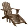 Garden Chair with Ottoman Wood Brown Colour brown Quantity in Package 1 