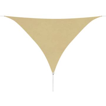 Sunshade Sail Oxford Fabric Triangular 5x5x5 m Beige | HipoMarket