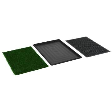 Pet Toilet with Tray & Faux Turf - 76x51 cm | HipoMarket UK