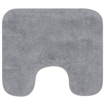 Luxurious Grey Bathroom Mat Set - 2 Piece Fabric Collection