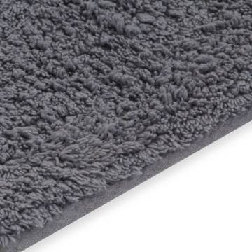 Luxurious Grey Bathroom Mat Set - 2 Piece Fabric Collection