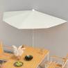 Garden Half Parasol with Pole 180x90 cm - Sand | Hipomarket