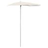 Garden Half Parasol with Pole 180x90 cm - Sand | Hipomarket