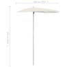 Garden Half Parasol with Pole 180x90 cm - Sand | Hipomarket