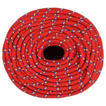 Boat Rope Red 6mm 25m Polypropylene - Durable & Versatile