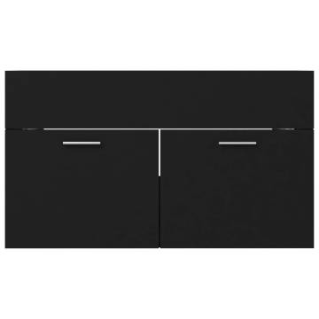 Sink Cabinet Black 80x38.5x46 cm - Stylish Storage Solution