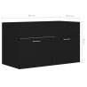 Sink Cabinet Black 80x38.5x46 cm - Stylish Storage Solution