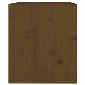 Wall Cabinet Honey Brown - Solid Pinewood Elegance