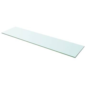 Clear Glass Shelf Panel 100x25 cm | HipoMarket UK