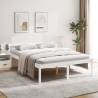 Bed Frame White 150x200 cm King Size Solid Wood Pine Colour white Size 5ft king size 