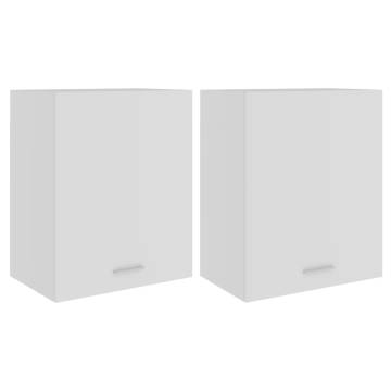 White Hanging Cabinets 2 pcs - Space-Saving & Stylish Design