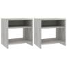 Bedside Cabinets 2 pcs Concrete Grey 40x30x40 cm Engineered Wood Colour concrete grey Quantity in Package 2 