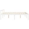 White King Size Bed Frame 150x200 cm - Solid Pine - Hipomarket