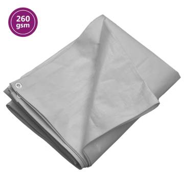 Durable Grey Tarpaulin 2x3 m | 260 g/m² HDPE Protection