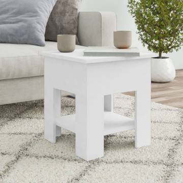 Stylish White Coffee Table | 40x40x42 cm | Hipomarket