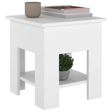 Stylish White Coffee Table | 40x40x42 cm | Hipomarket