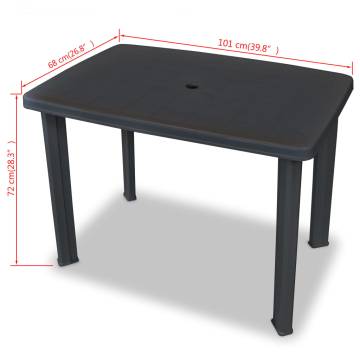 Garden Table Anthracite - Weather Resistant & Easy to Clean