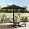 Replacement Fabric for Outdoor Parasol Black 300 cm Colour black Quantity in Package 1 