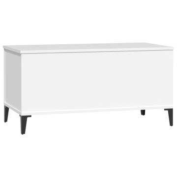 Stylish White Coffee Table 90x44.5 cm - Functional & Refined