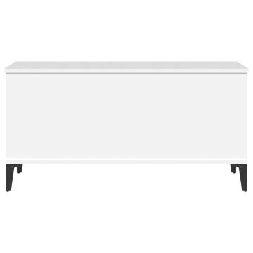 Stylish White Coffee Table 90x44.5 cm - Functional & Refined