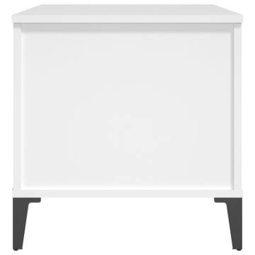 Stylish White Coffee Table 90x44.5 cm - Functional & Refined