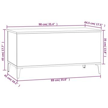 Stylish White Coffee Table 90x44.5 cm - Functional & Refined