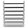 Shoe Rack with 7 Shelves - Metal & Plastic - Black | HipoMarket