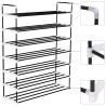 Shoe Rack with 7 Shelves - Metal & Plastic - Black | HipoMarket