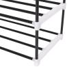 Shoe Rack with 7 Shelves - Metal & Plastic - Black | HipoMarket