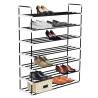 Shoe Rack with 7 Shelves - Metal & Plastic - Black | HipoMarket