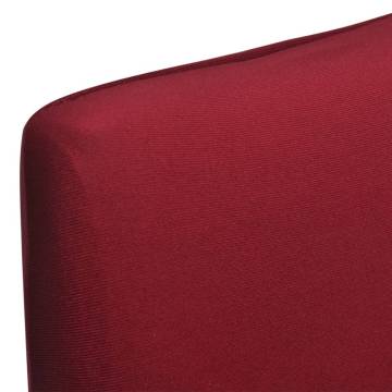 Straight Stretchable Chair Cover Set - Bordeaux (4 Pcs)