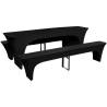 3 Slipcovers for Beer Table and Benches Stretch Black 220 x 70 x 80 cm Colour black Size 220 x 70 x 80 cm Quantity in Package 3 