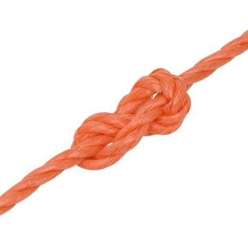 Work Rope Orange 8mm - 100m Durable Polypropylene Rope