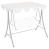 Replacement Canopy for Garden Swing White 150/130x105/70 cm Colour white Size 150/130 x 105/70 cm 