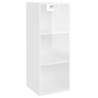 High Gloss White Wall Cabinet - Stylish Storage Solution