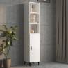 High Gloss White Wall Cabinet - Stylish Storage Solution