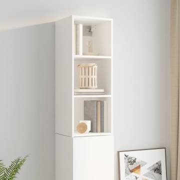 High Gloss White Wall Cabinet - Stylish Storage Solution