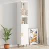 High Gloss White Wall Cabinet - Stylish Storage Solution