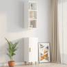 High Gloss White Wall Cabinet - Stylish Storage Solution