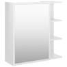 High Gloss White Bathroom Mirror Cabinet - 62.5x20.5x64 cm