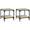 Stylish Sonoma Oak Side Tables - 2 pcs | HipoMarket