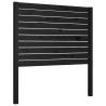 Stylish Black Bed Headboard - Solid Pine Wood 96x4x100 cm