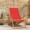 Folding Beach Chair Solid Wood Teak Red Colour red Quantity in Package 1 Model with armrest 