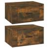 Wall-mounted Bedside Cabinets 2 pcs Smoked Oak - Elegant Storage