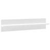 Stylish High Gloss White Wall Shelf - 2 pcs | Hipomarket