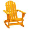 Garden Adirondack Rocking Chair Solid Fir Wood Orange Colour orange Quantity in Package 1 