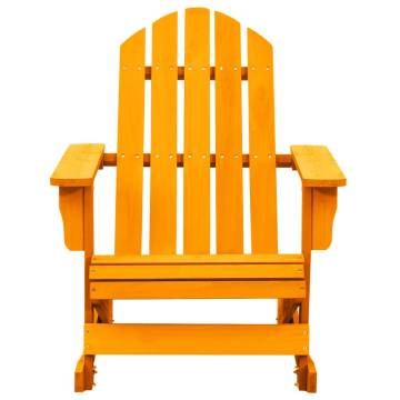 Garden Adirondack Rocking Chair - Solid Fir Wood in Orange | HipoMarke