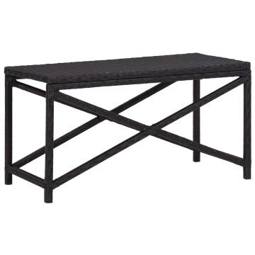 Garden Bench 80 cm Poly Rattan Black - Stylish Outdoor Seating