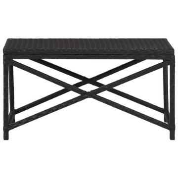 Garden Bench 80 cm Poly Rattan Black - Stylish Outdoor Seating